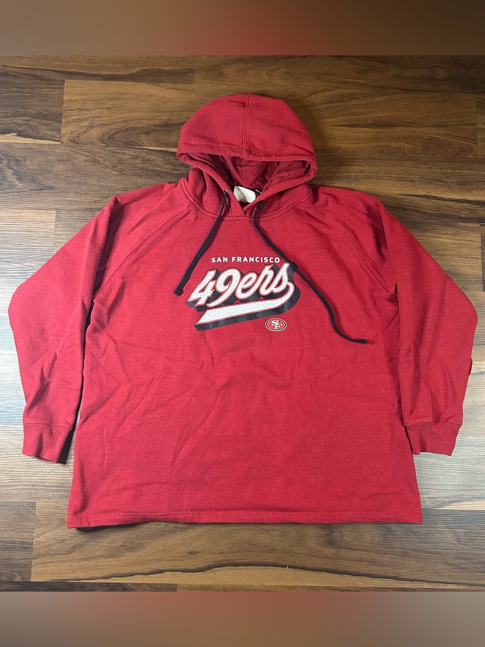 90s Fanatics San Francisco 49ers Red Crewneck Hoodie